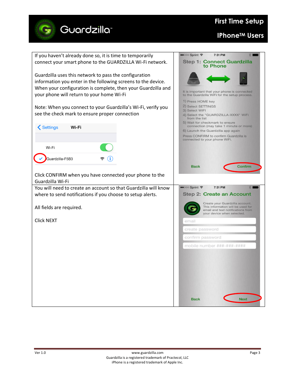 First time setup iphone, Users | Guardzilla iPhone User Manual | Page 3 / 5