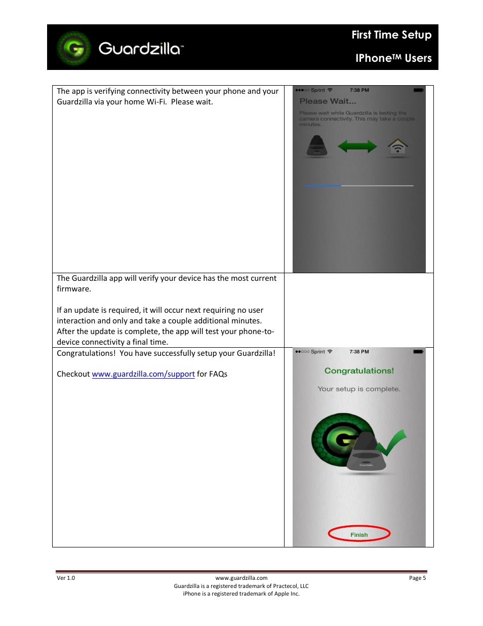 First time setup iphone, Users | Guardzilla iPhone User Manual | Page 5 / 5