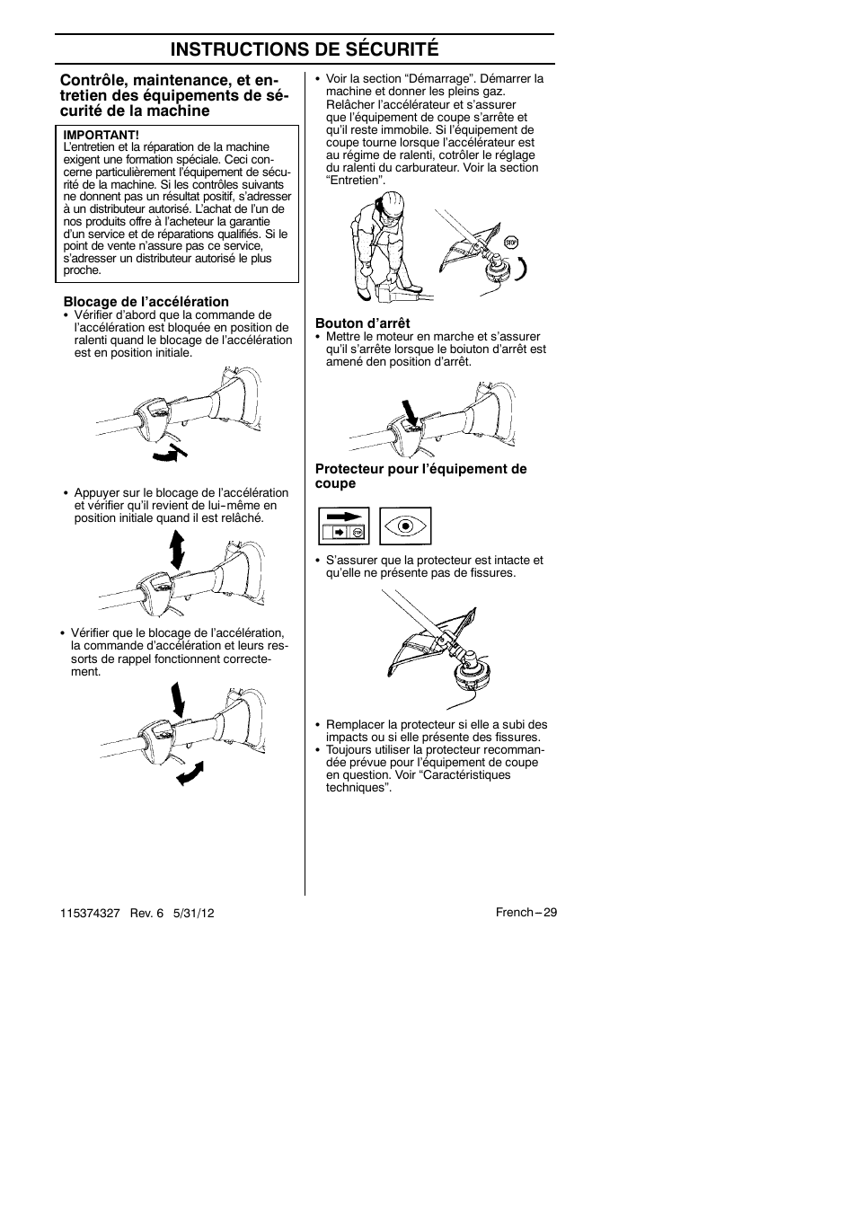 Instructions de sécurité | Husqvarna 128LD User Manual | Page 28 / 71