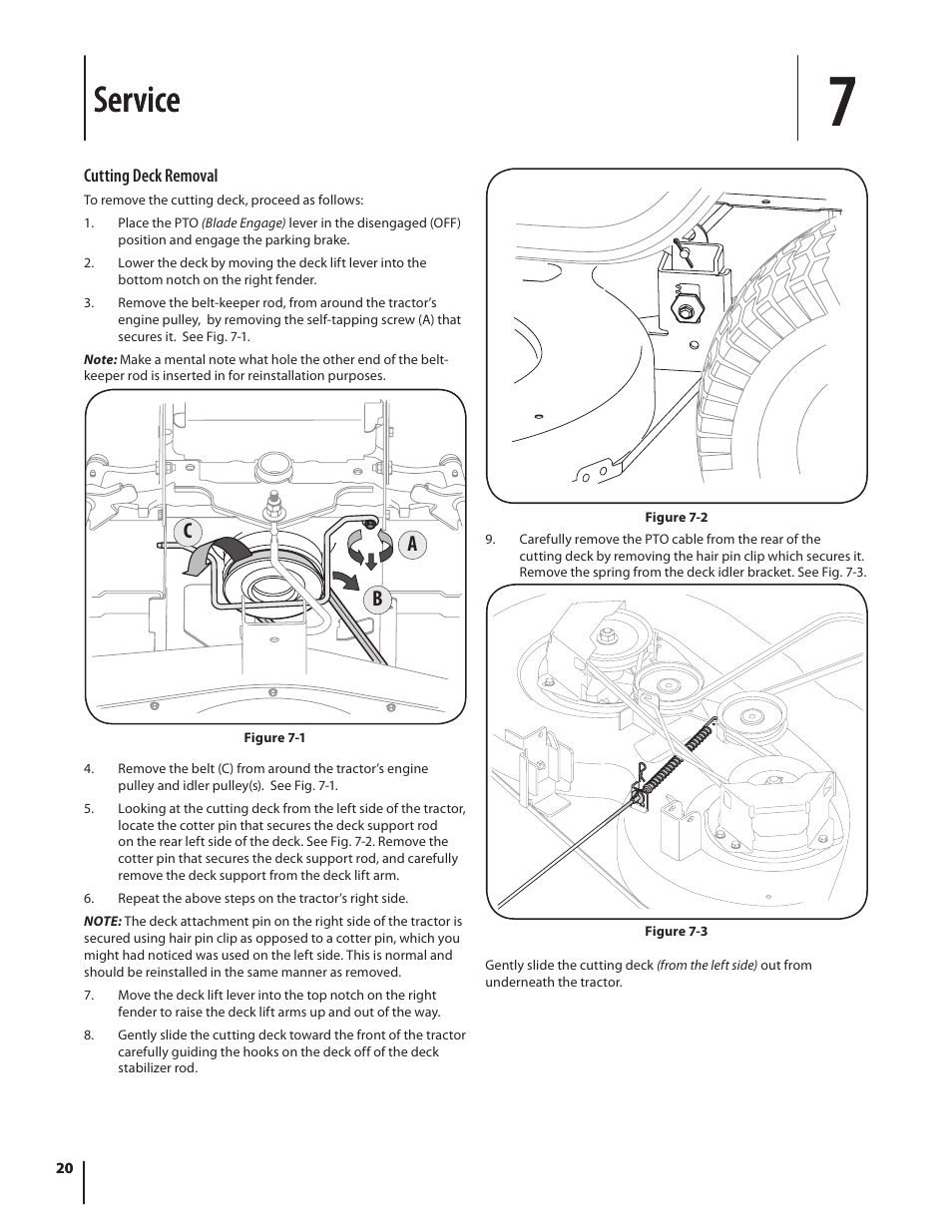 Service | Troy-Bilt Pony User Manual | Page 20 / 56