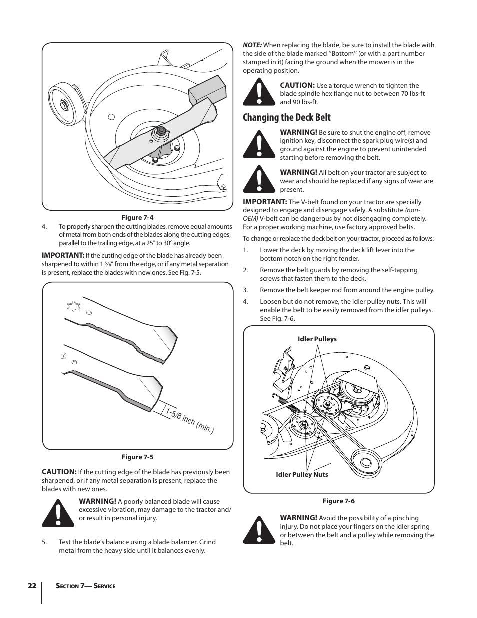 Changing the deck belt | Troy-Bilt Pony User Manual | Page 22 / 56