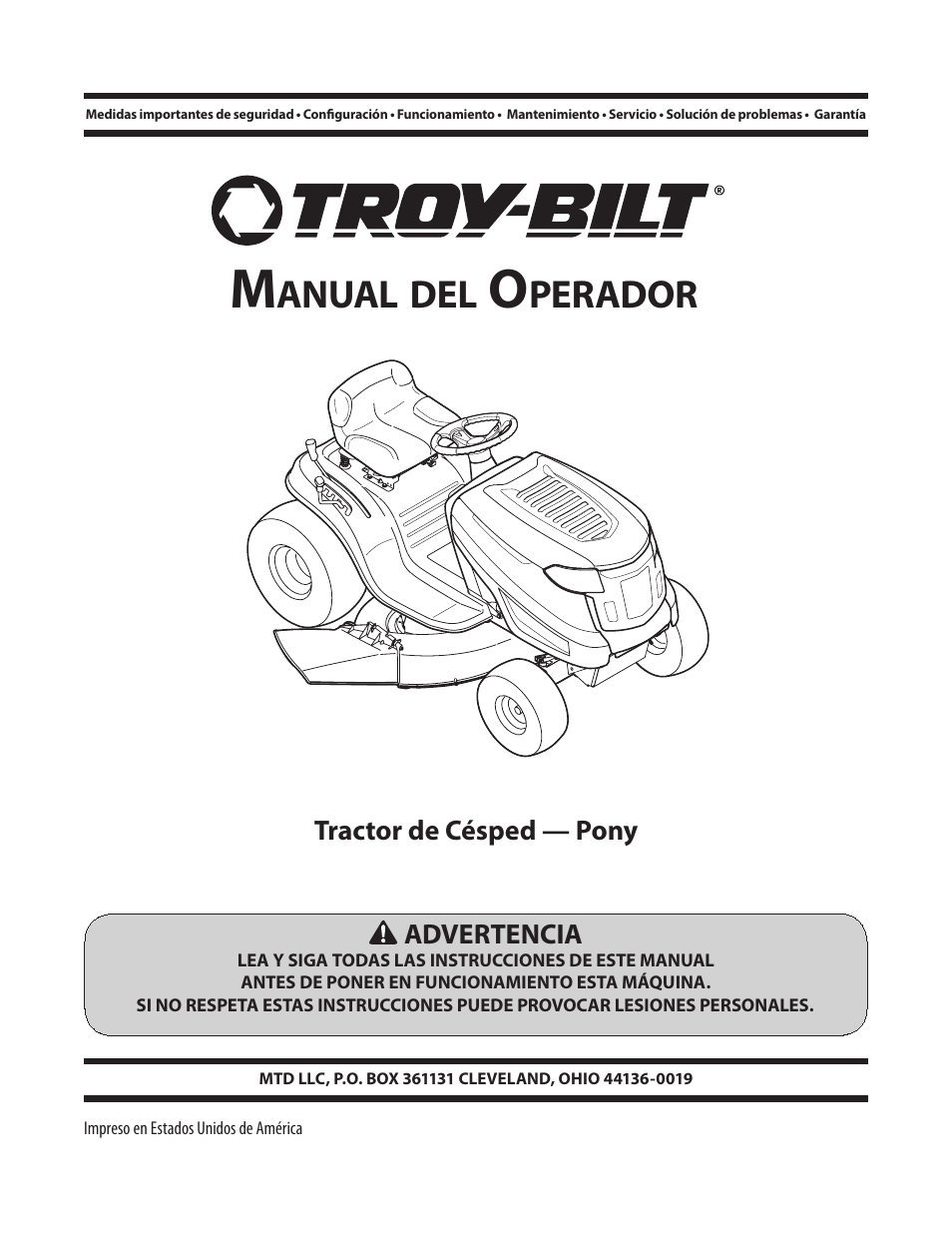 Anual, Perador | Troy-Bilt Pony User Manual | Page 29 / 56