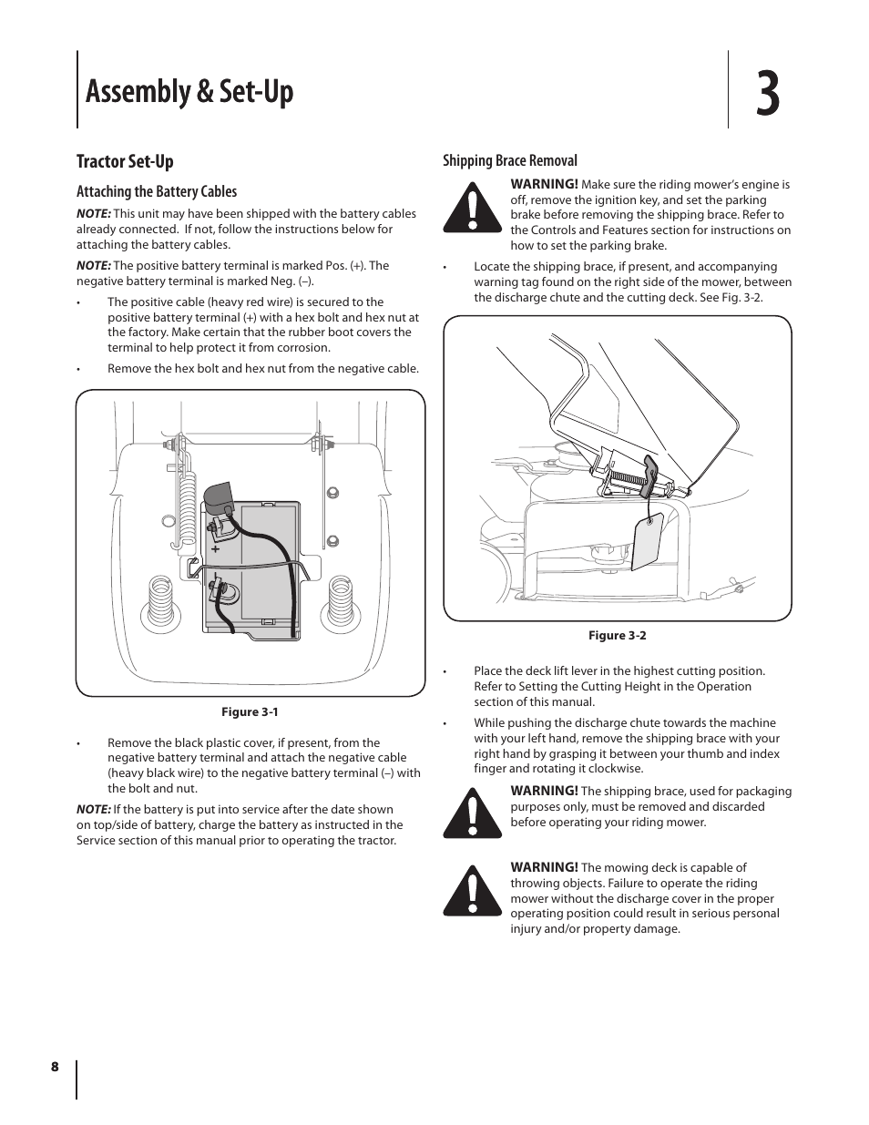 Assembly & set-up | Troy-Bilt Pony User Manual | Page 8 / 56
