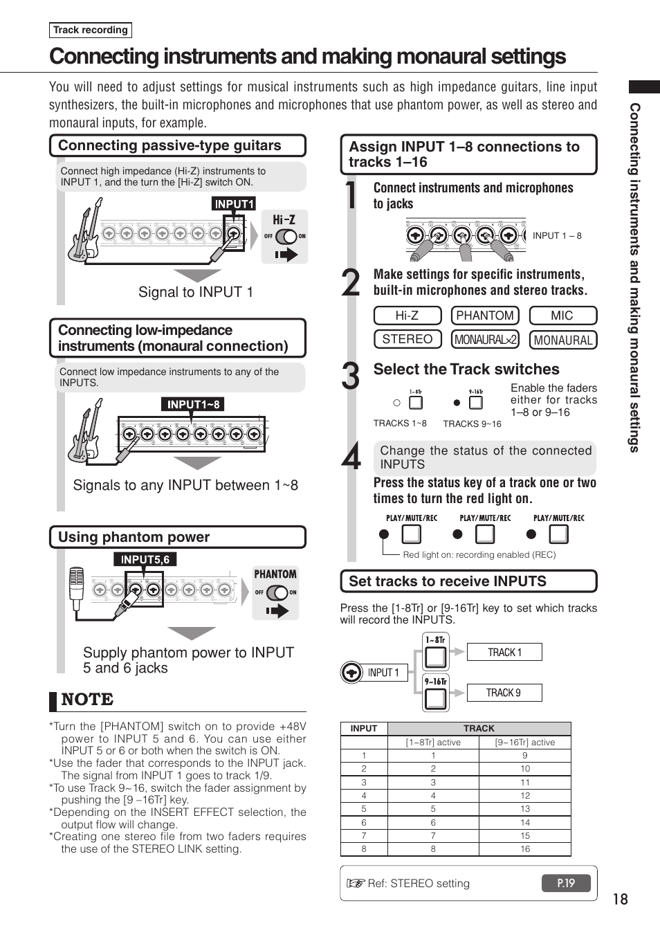 Select the track switches | Zoom R16 User Manual | Page 19 / 100
