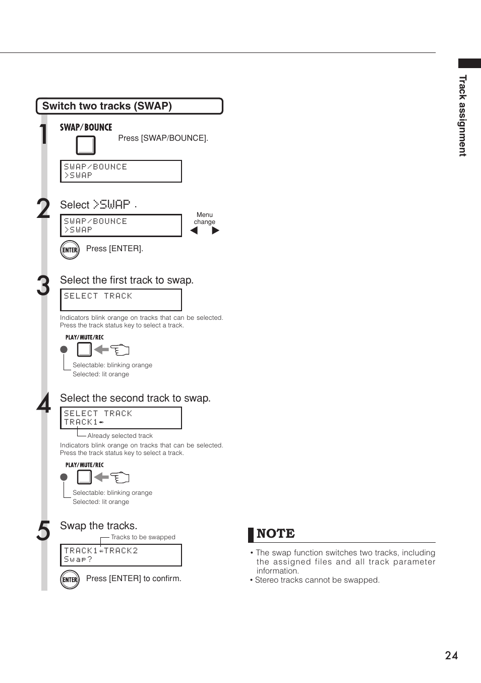 Swap | Zoom R16 User Manual | Page 25 / 100
