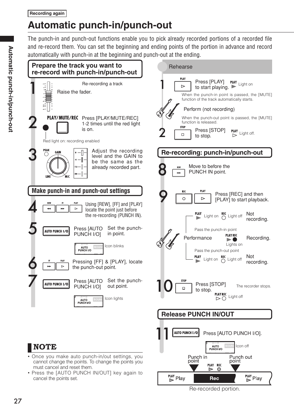 Automatic punch-in/punch-out | Zoom R16 User Manual | Page 28 / 100