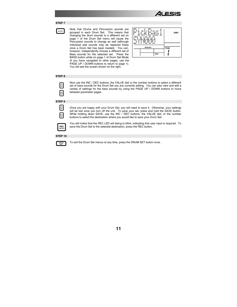 Creating and erasing songs | ALESIS SR-18 User Manual | Page 14 / 76