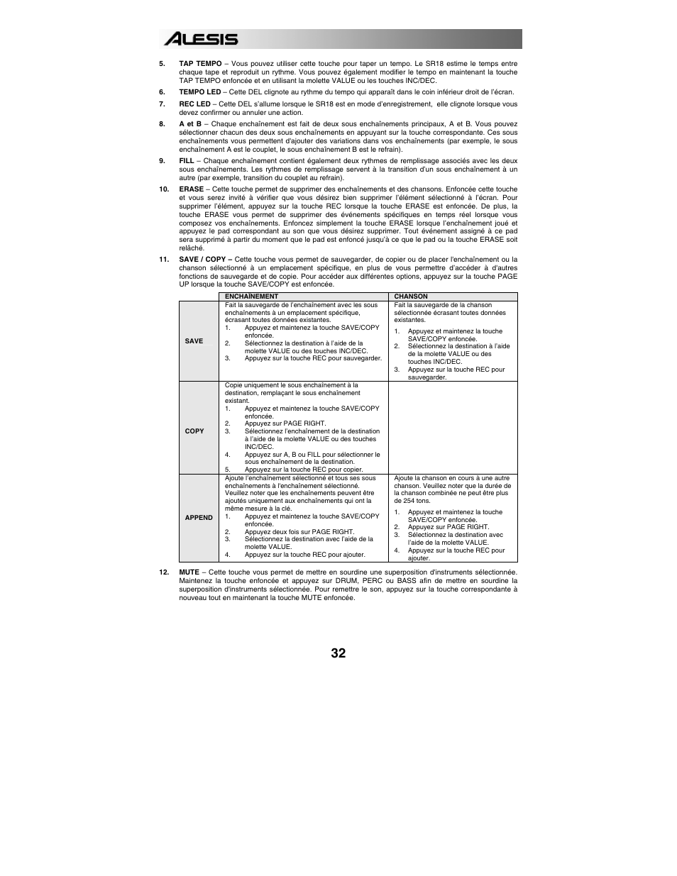 ALESIS SR-18 User Manual | Page 35 / 76