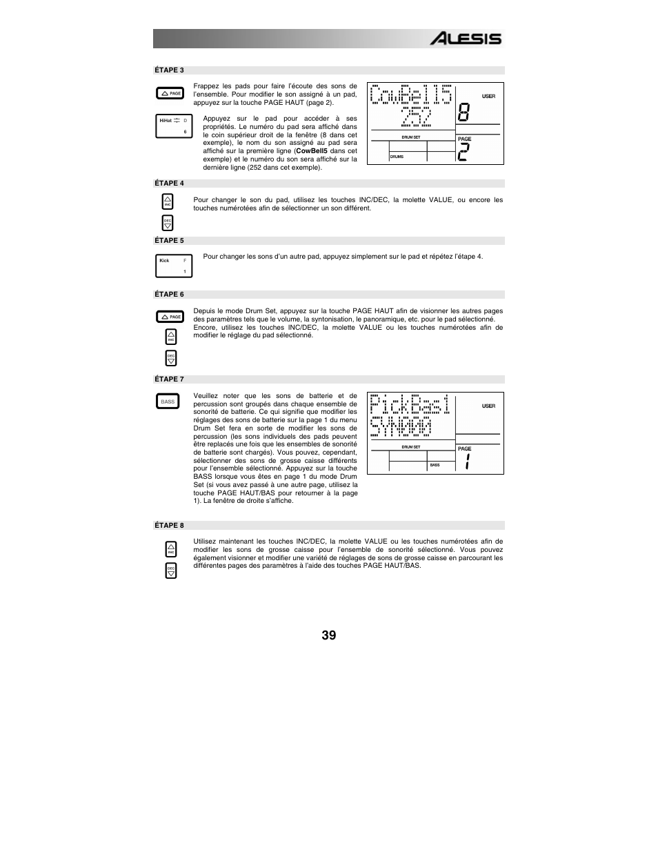 La composition et la suppression de chansons | ALESIS SR-18 User Manual | Page 42 / 76