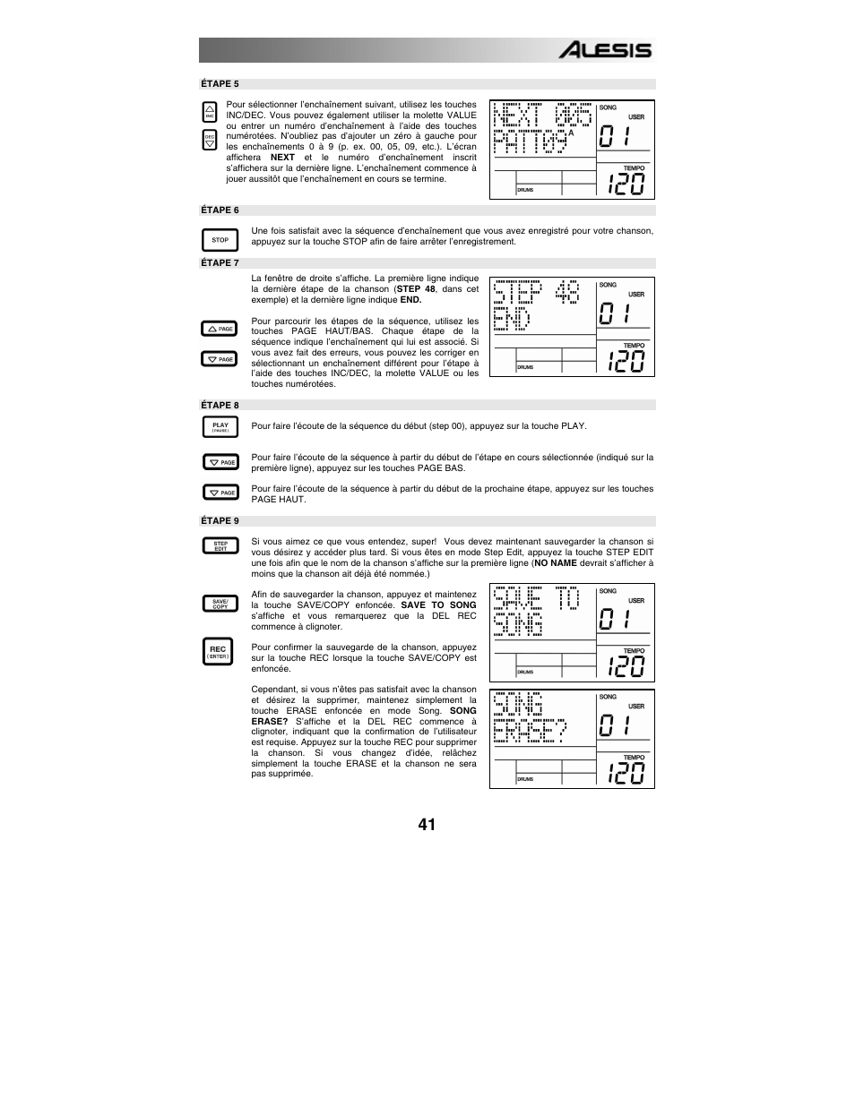 Réglage de l'interrupteur au pied, Information suplémentaire, Spécifications techniques | ALESIS SR-18 User Manual | Page 44 / 76