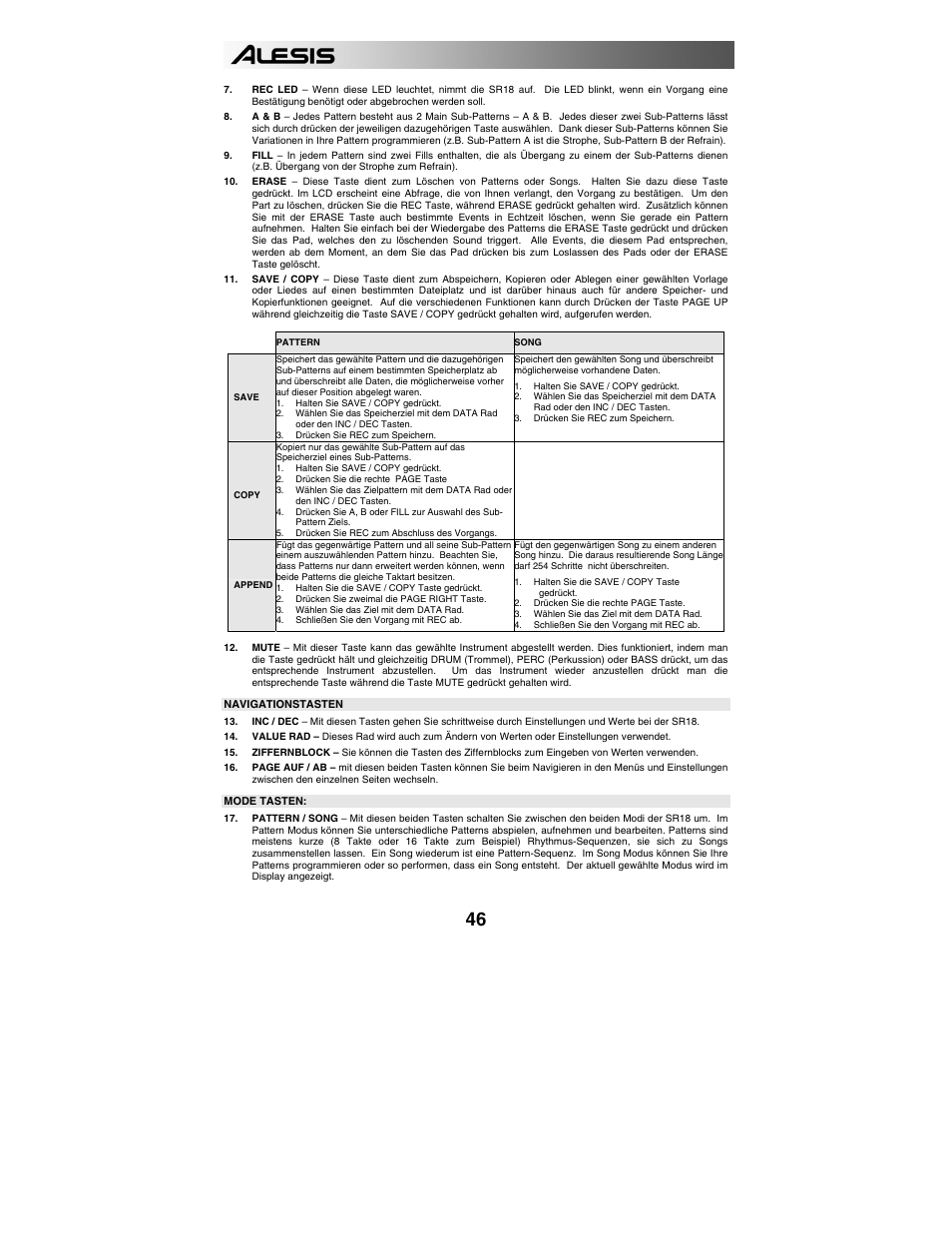 ALESIS SR-18 User Manual | Page 49 / 76