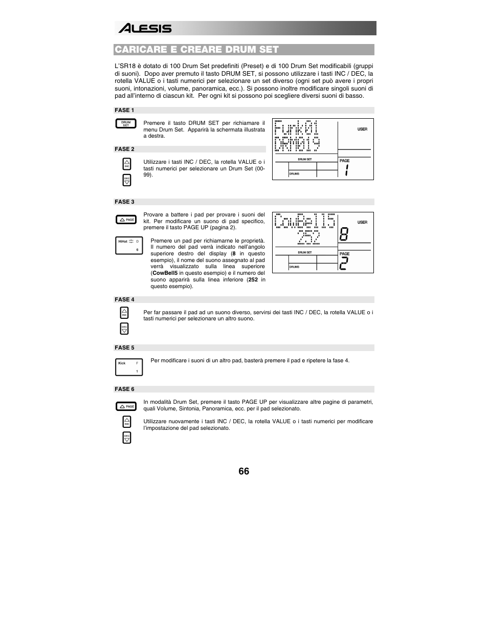 Caricare e creare drum set | ALESIS SR-18 User Manual | Page 69 / 76