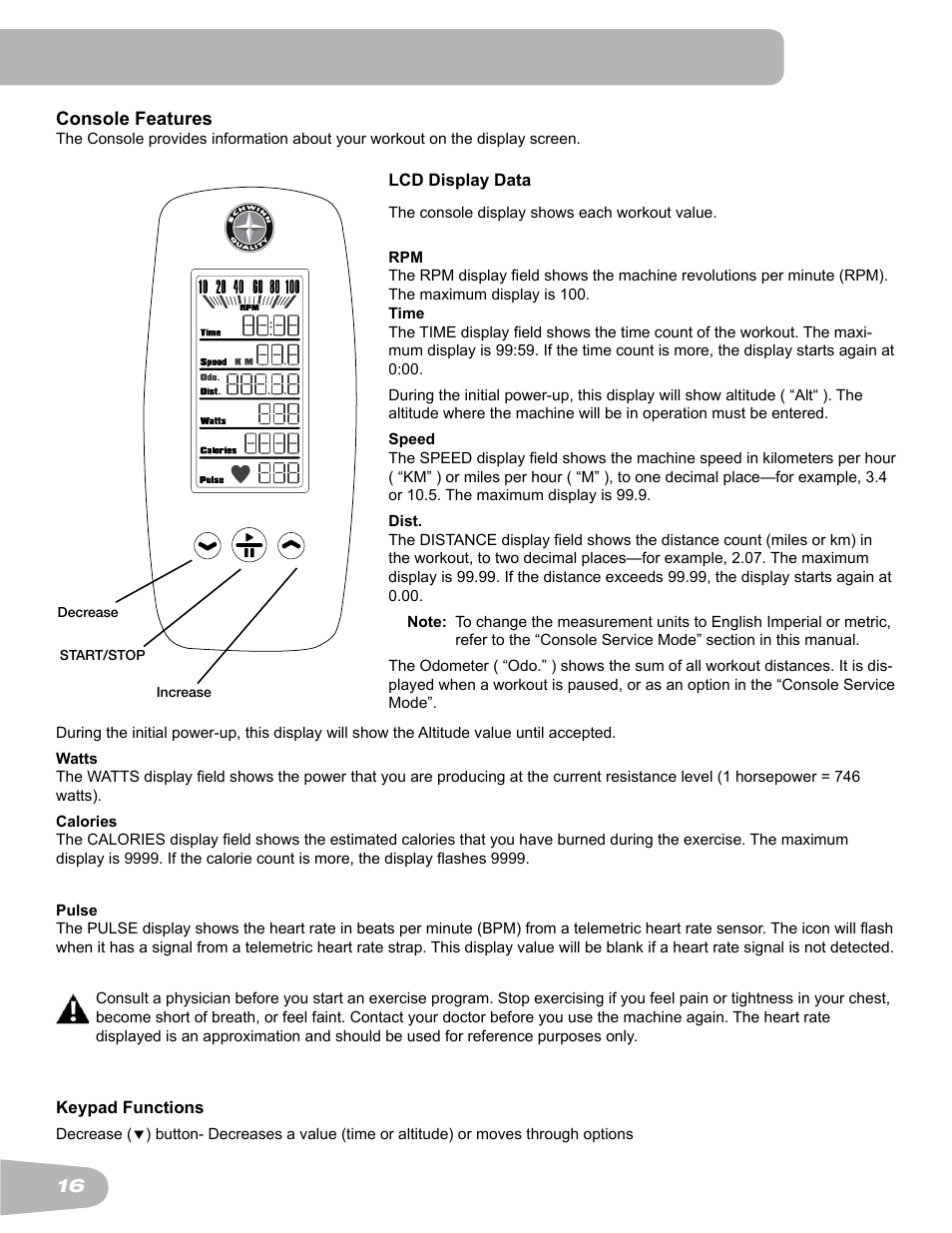Schwinn Airdyne AD6 User Manual | Page 16 / 28
