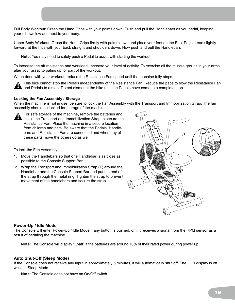 Schwinn Airdyne AD6 User Manual | Page 19 / 28