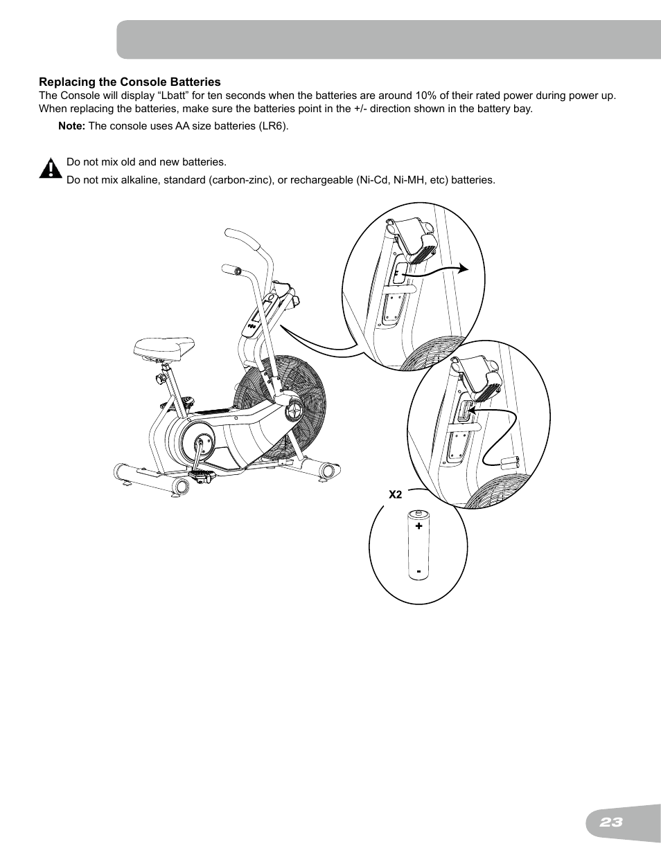 Schwinn Airdyne AD6 User Manual | Page 23 / 28