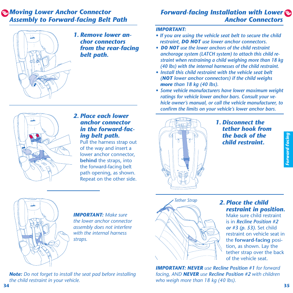 Evenflo Symphony 65 User Manual | Page 19 / 35