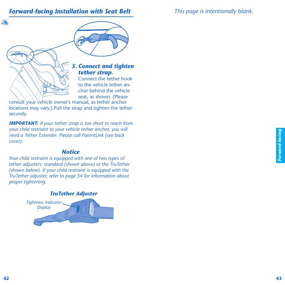 Forward-facing installation with seat belt | Evenflo Symphony 65 User Manual | Page 23 / 35