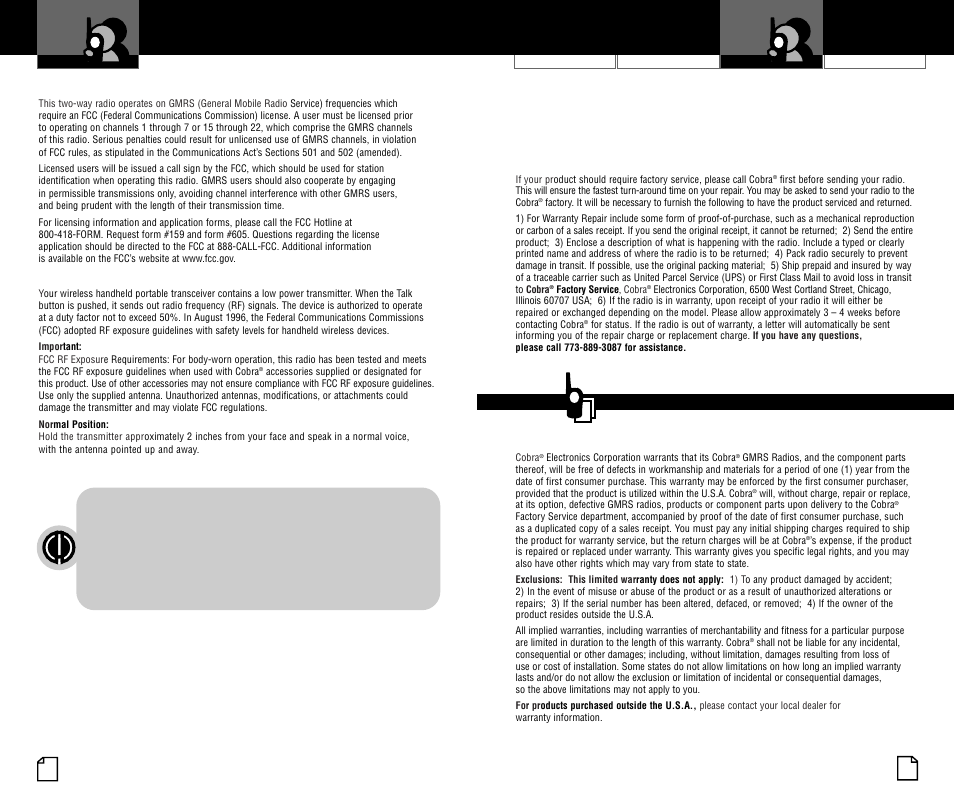 Licensing, assistance & warranty, Product service questions, Limited 1-y ear warranty | Cobra Electronics V PR550WX User Manual | Page 11 / 24