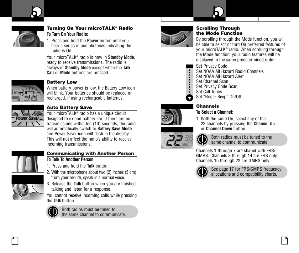Using your radio | Cobra Electronics V PR550WX User Manual | Page 5 / 24