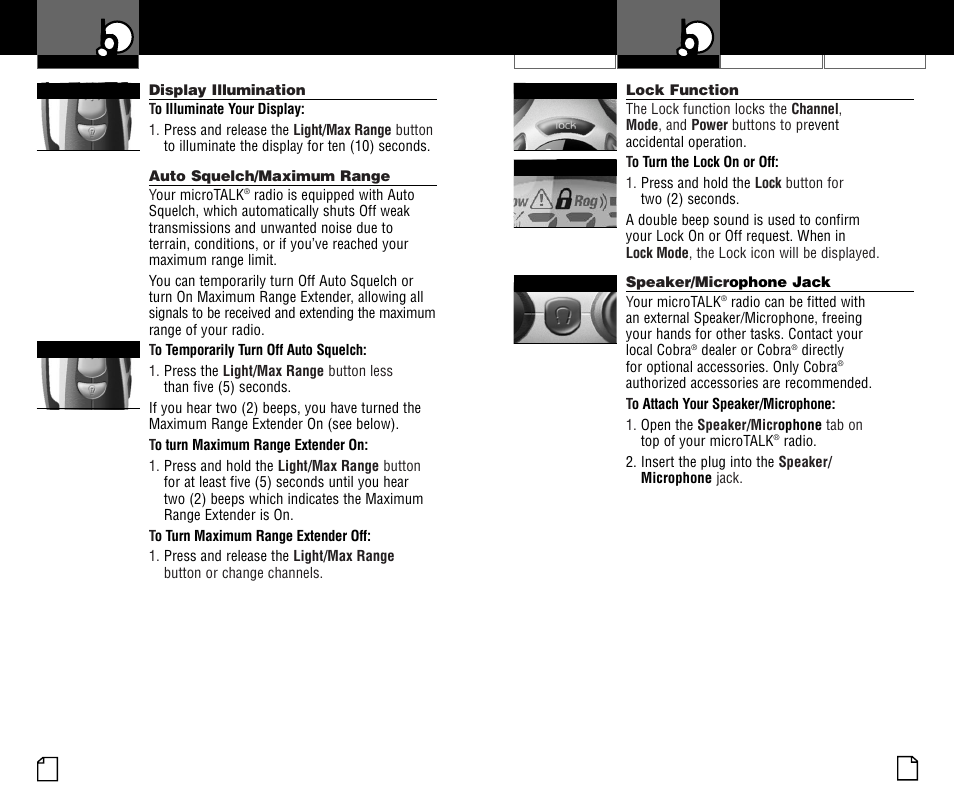 Using your radio | Cobra Electronics V PR550WX User Manual | Page 9 / 24