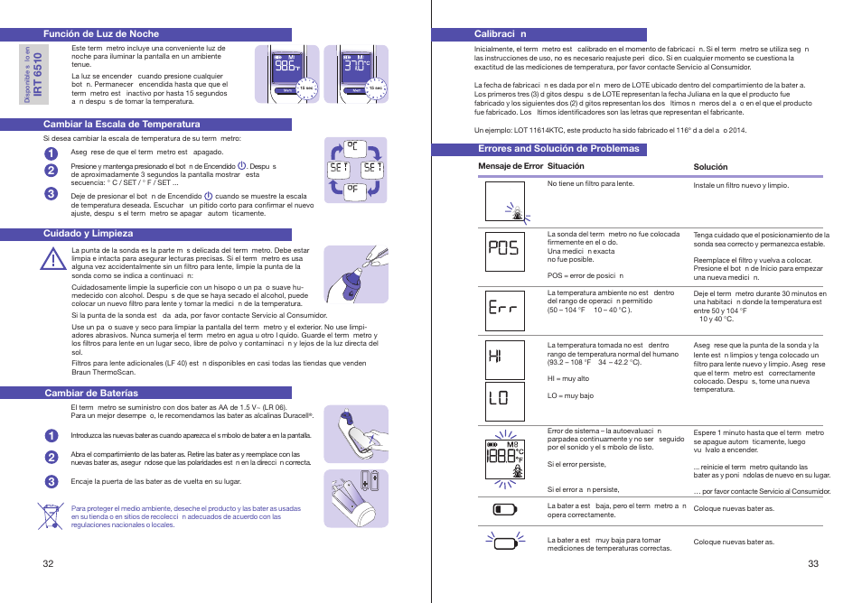 Th er m os ca n | Braun ThermoScan IRT 6510 User Manual | Page 18 / 20