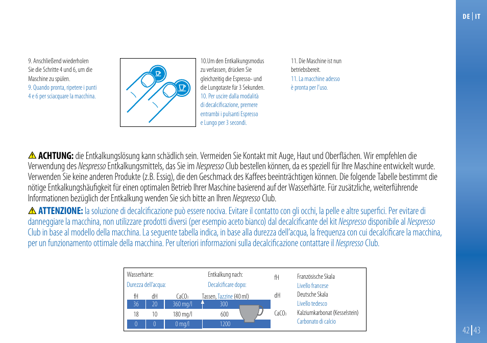Nespresso Essenza C99 User Manual | Page 42 / 140