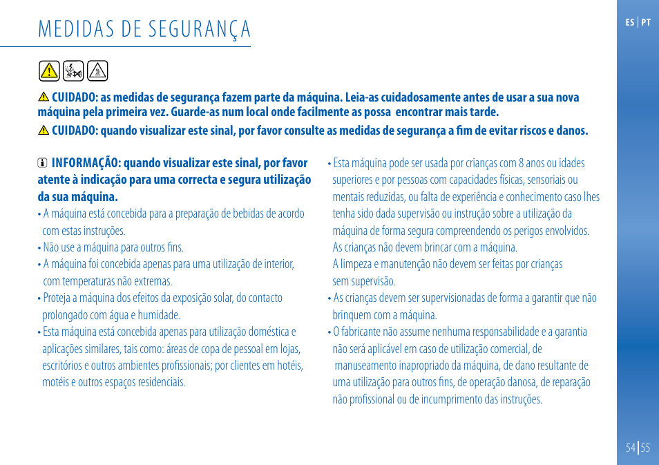 Medidas de segurança | Nespresso Essenza C99 User Manual | Page 53 / 140