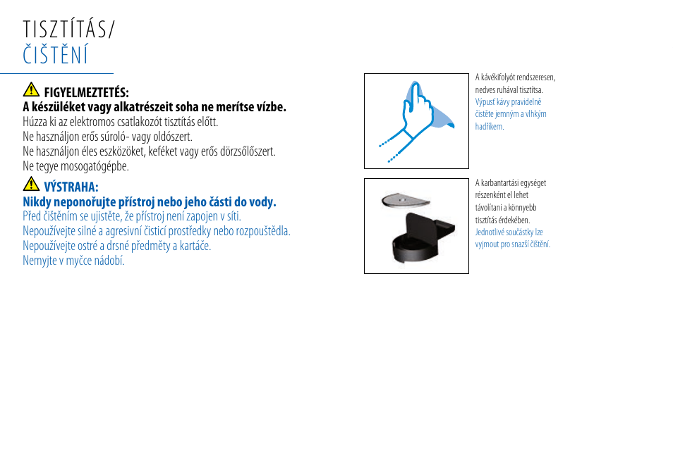 Tisztítás/ čištění | Nespresso Essenza C99 User Manual | Page 89 / 140