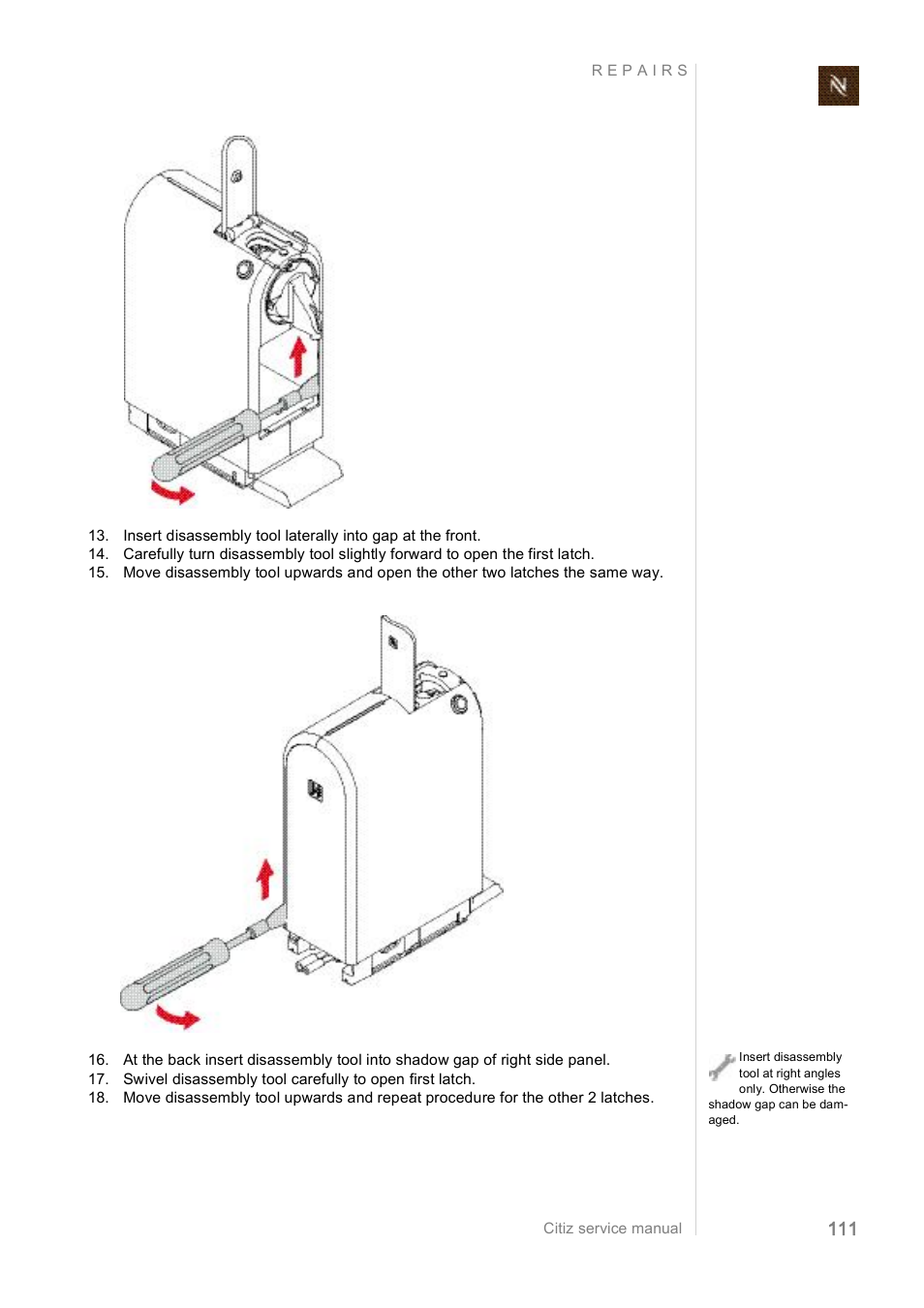 Nespresso Citiz & Co  EF 488 User Manual | Page 111 / 158