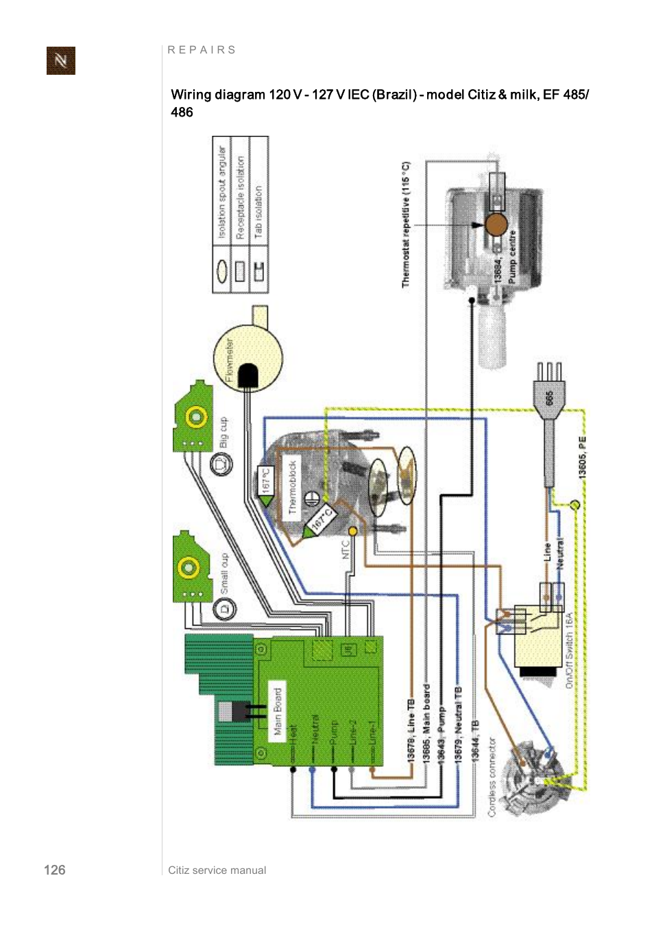 Nespresso Citiz & Co  EF 488 User Manual | Page 126 / 158