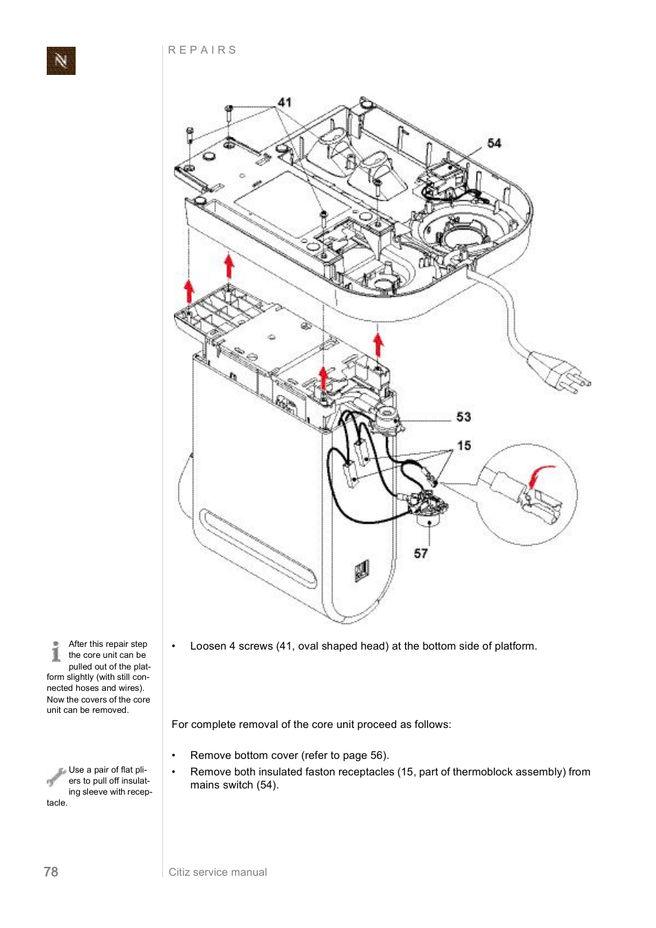 Nespresso Citiz & Co  EF 488 User Manual | Page 78 / 158