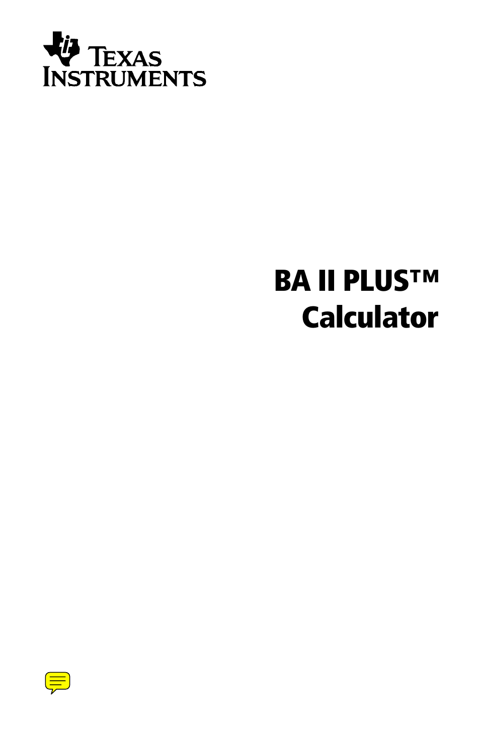 Texas Instruments BA II PLUS User Manual | 114 pages