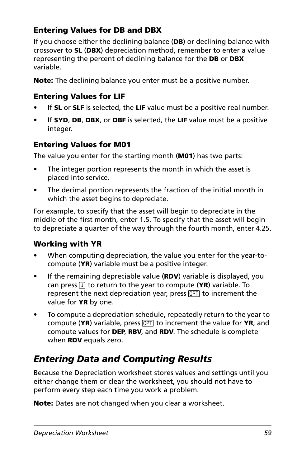 Entering data and computing results | Texas Instruments BA II PLUS User Manual | Page 63 / 114