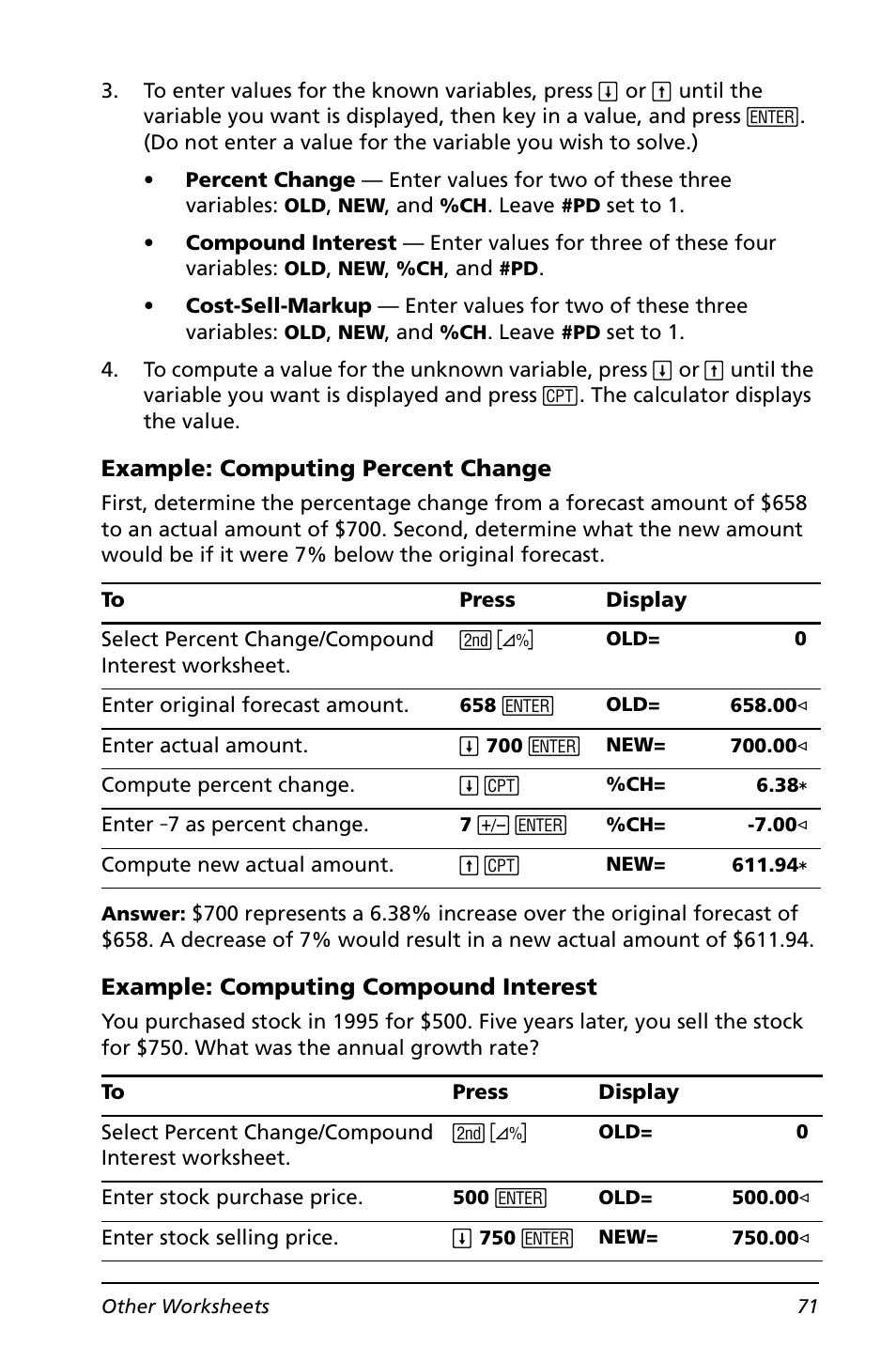 Texas Instruments BA II PLUS User Manual | Page 75 / 114