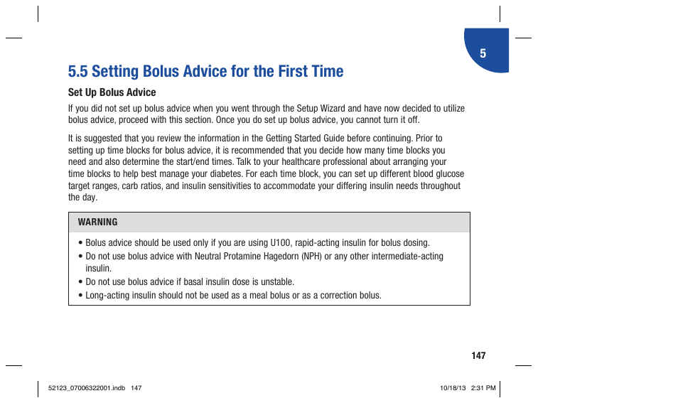 5 setting bolus advice for the first time | Accu-Chek Aviva Expert User Manual | Page 155 / 304