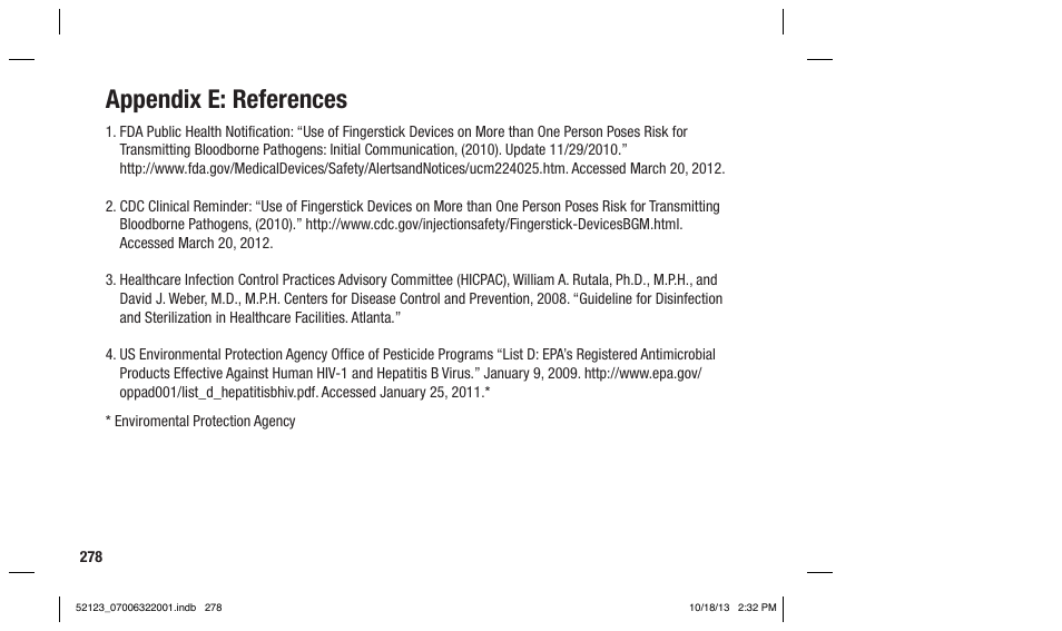 Appendix e: references | Accu-Chek Aviva Expert User Manual | Page 286 / 304