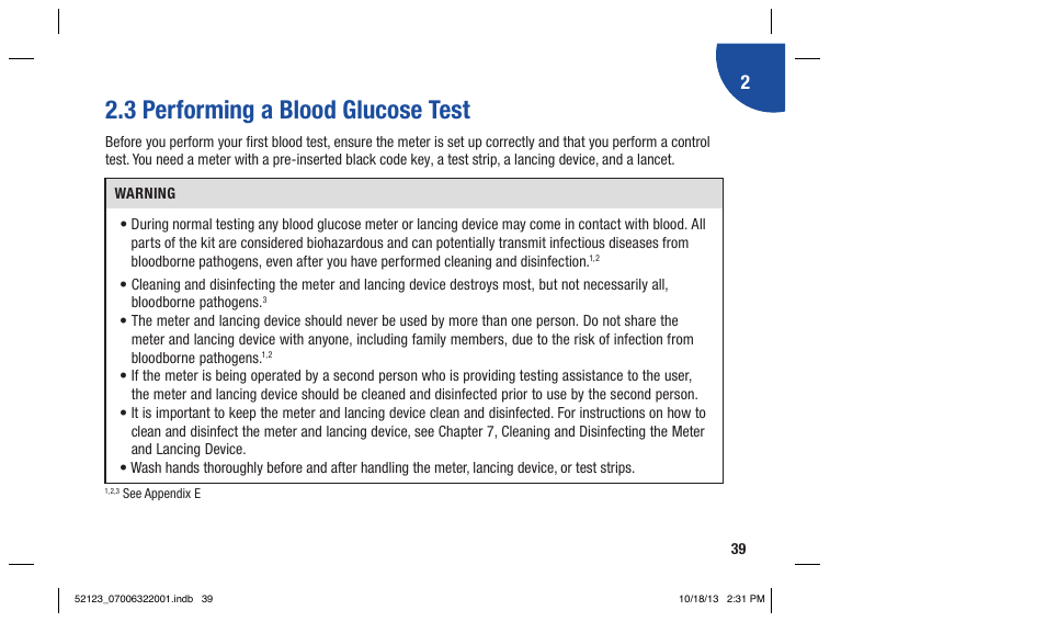 3 performing a blood glucose test | Accu-Chek Aviva Expert User Manual | Page 47 / 304