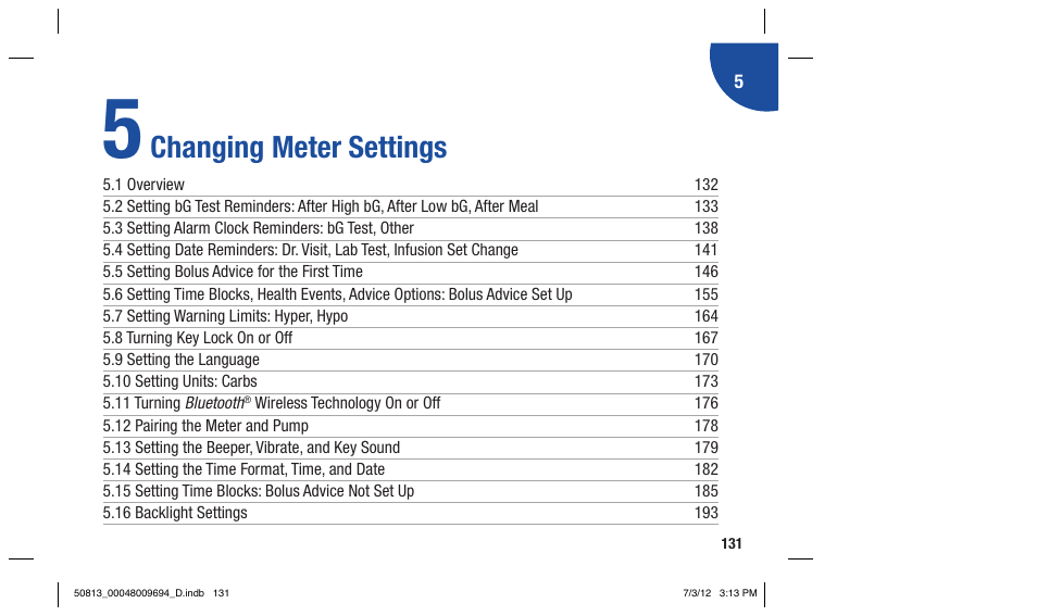 Changing meter settings | Accu-Chek Aviva Combo User Manual | Page 133 / 282