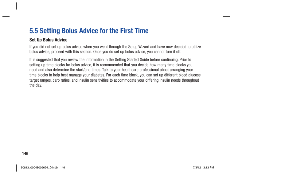 5 setting bolus advice for the first time | Accu-Chek Aviva Combo User Manual | Page 148 / 282