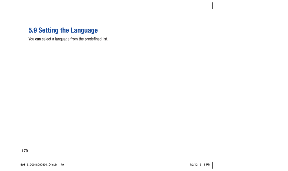 9 setting the language | Accu-Chek Aviva Combo User Manual | Page 172 / 282