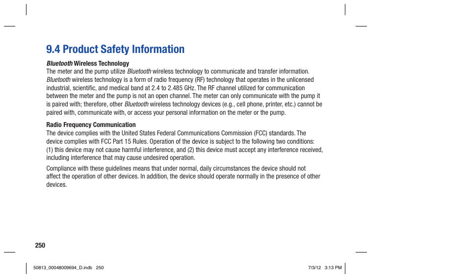 4 product safety information | Accu-Chek Aviva Combo User Manual | Page 252 / 282