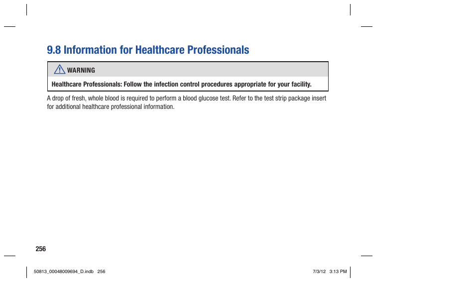 8 information for healthcare professionals | Accu-Chek Aviva Combo User Manual | Page 258 / 282