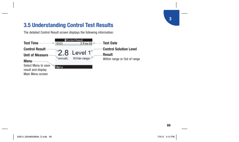 5 understanding control test results | Accu-Chek Aviva Combo User Manual | Page 71 / 282