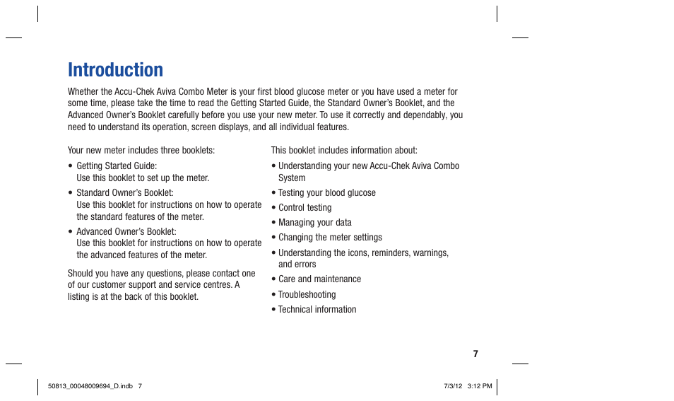 Introduction | Accu-Chek Aviva Combo User Manual | Page 9 / 282