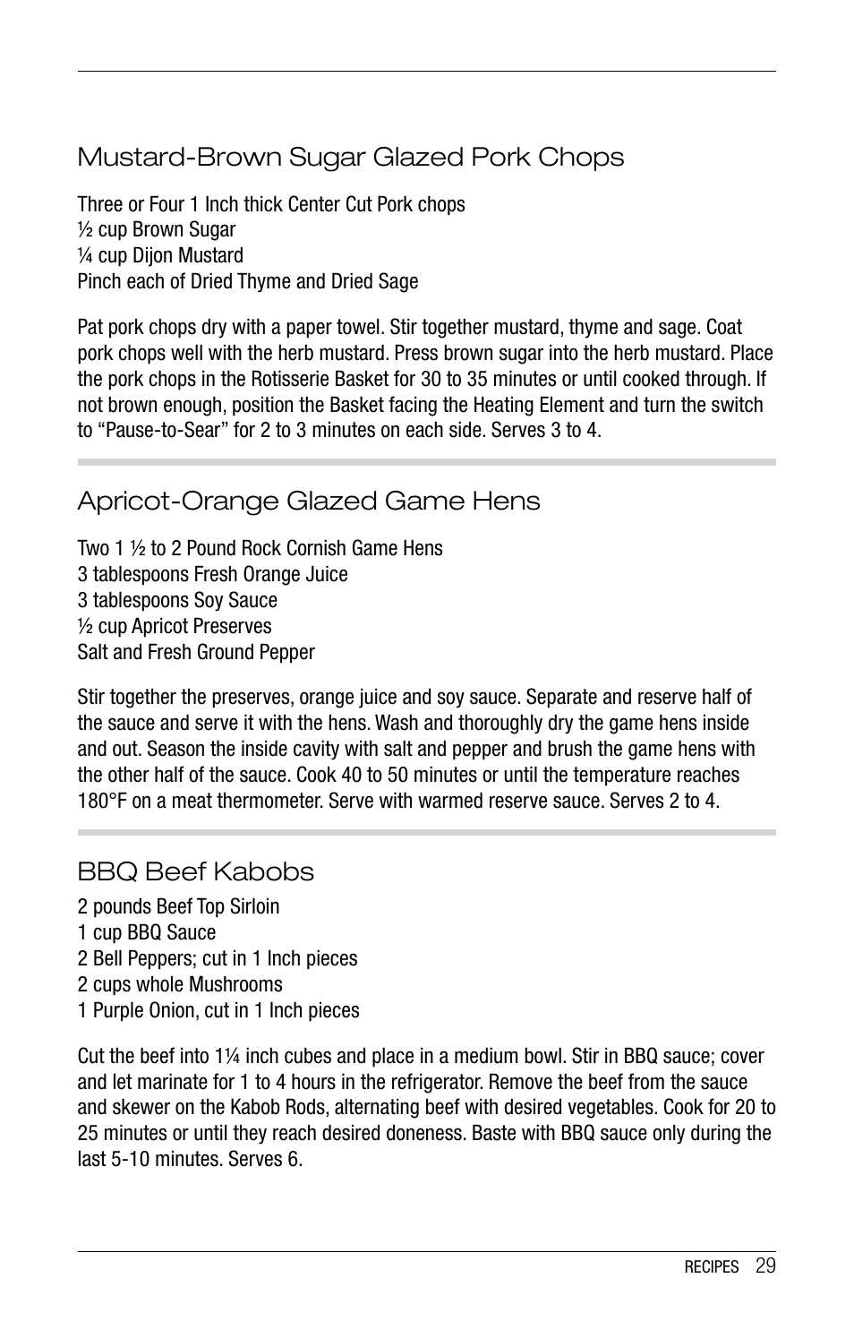 Ronco 5270 Series EZ-Store Stainless Rotisserie Oven User Manual | Page 29 / 32