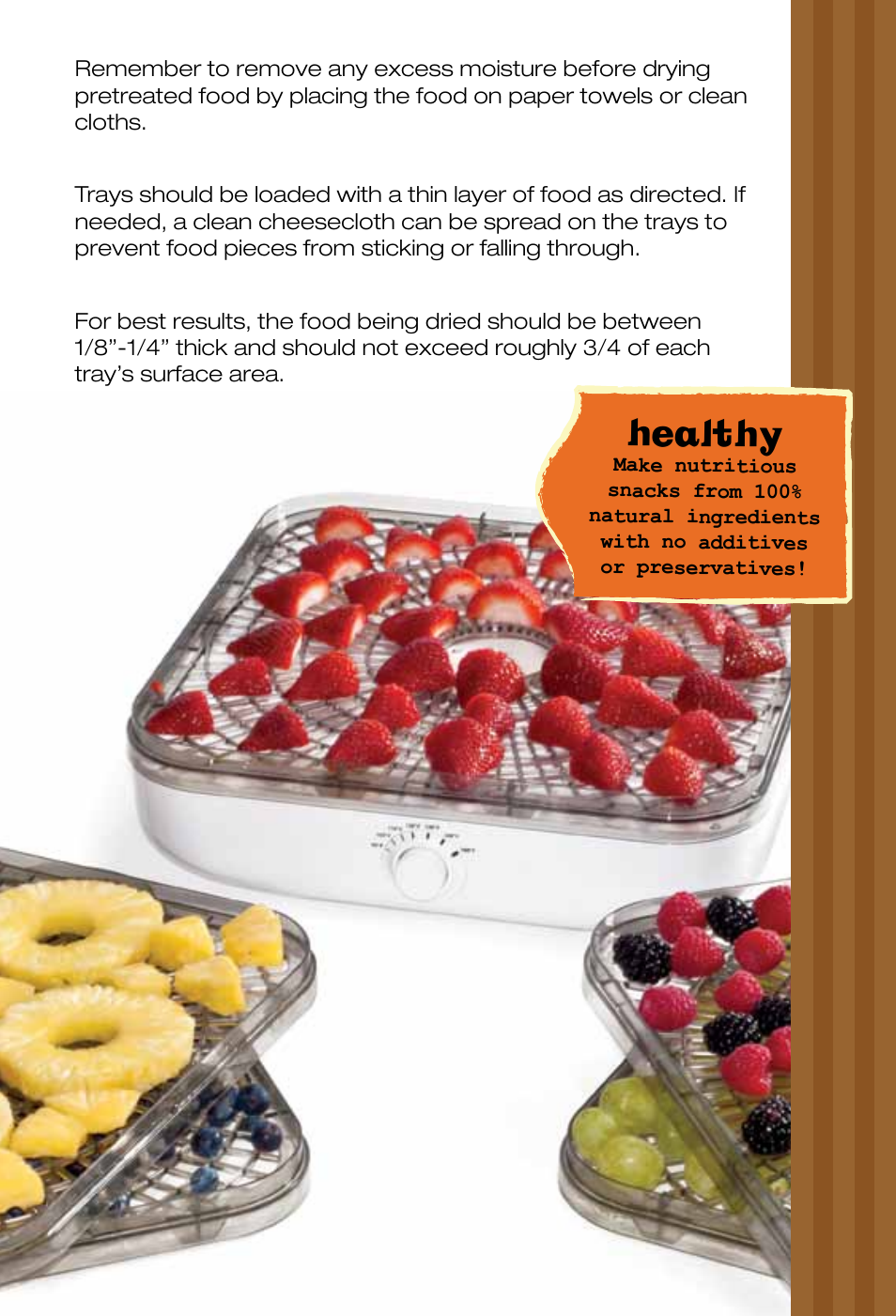 Healthy | Ronco EZ-Store 5-Tray Turbo Dehydrator User Manual | Page 10 / 44