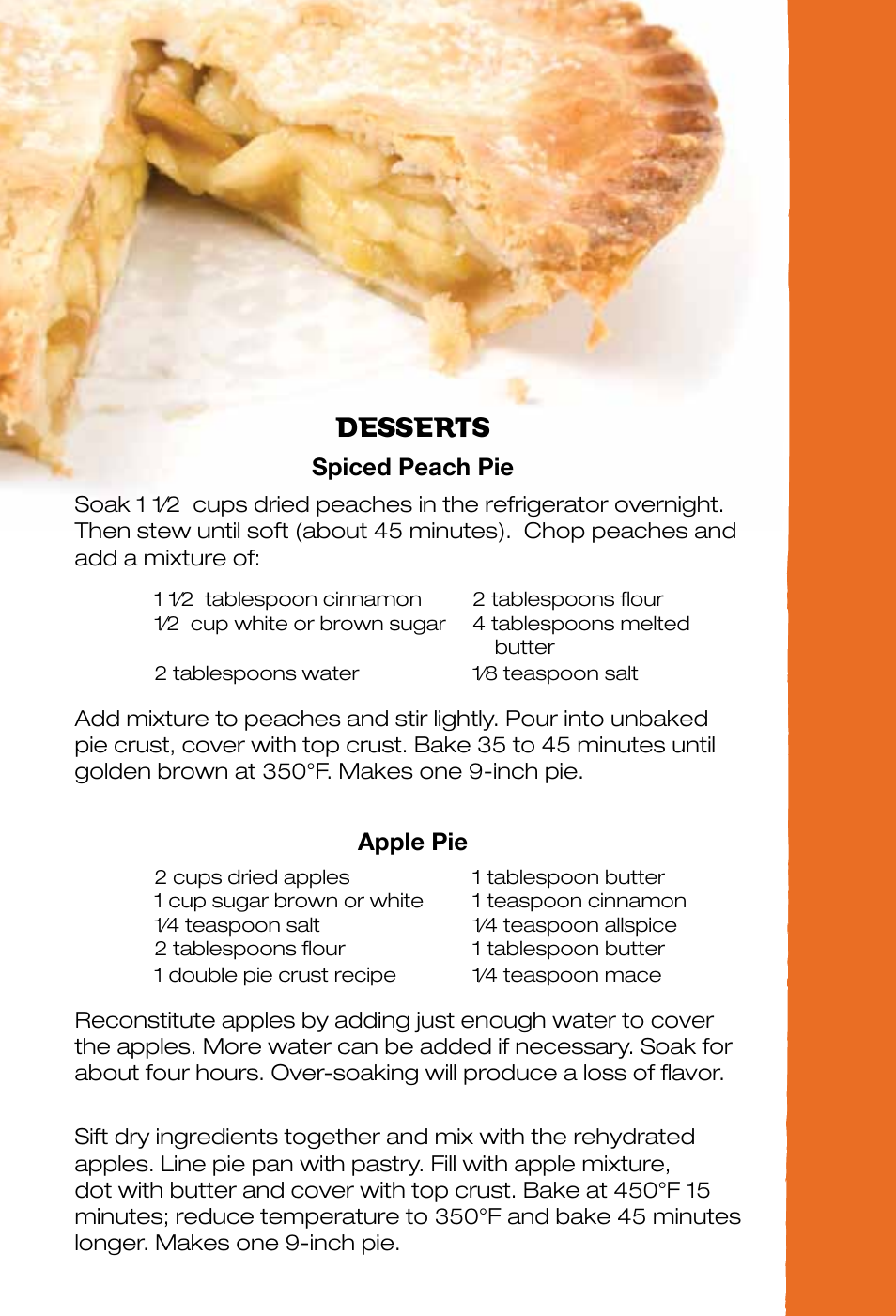 Desserts | Ronco EZ-Store 5-Tray Turbo Dehydrator User Manual | Page 22 / 44
