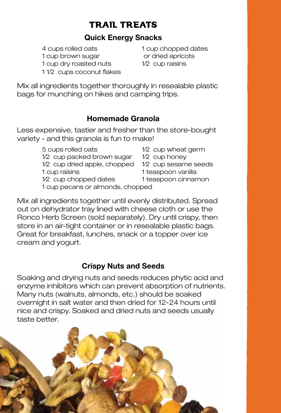Trail treats | Ronco EZ-Store 5-Tray Turbo Dehydrator User Manual | Page 26 / 44