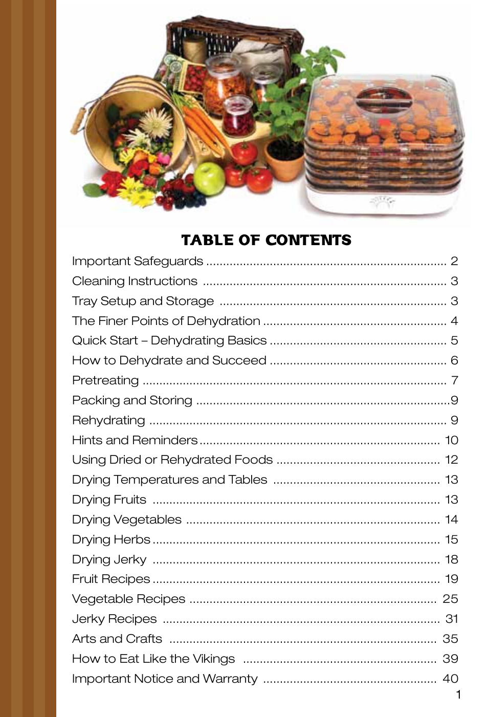 Ronco EZ-Store 5-Tray Turbo Dehydrator User Manual | Page 3 / 44