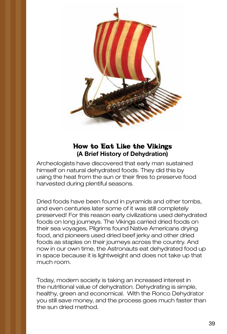 How to eat like the vikings | Ronco EZ-Store 5-Tray Turbo Dehydrator User Manual | Page 41 / 44